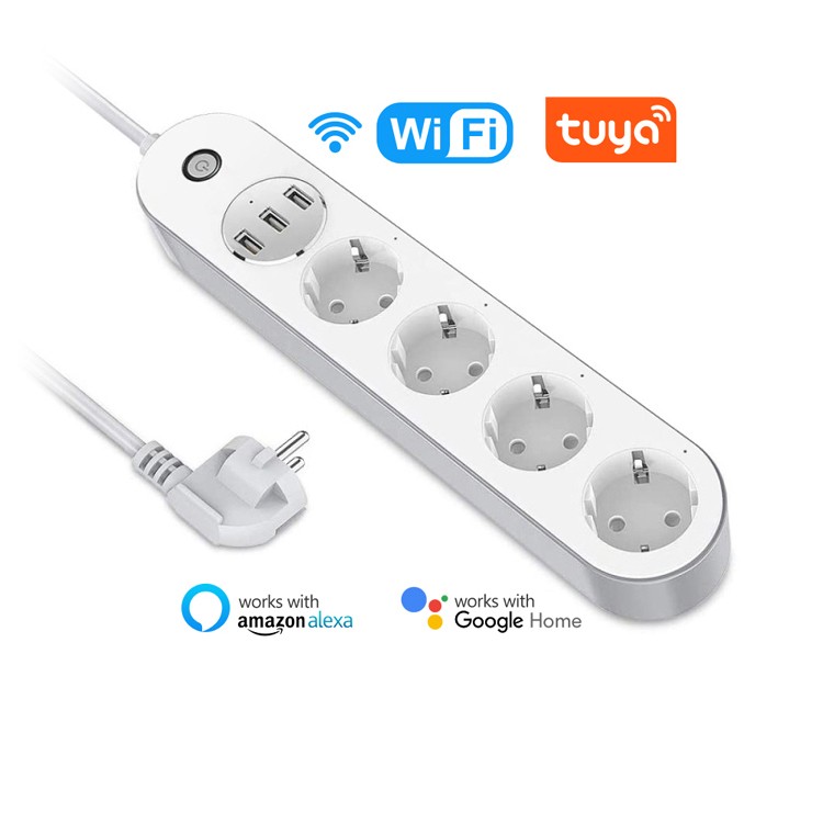 Tuya Wireless WiFi Smart Plug Outlet Extender Surge Protector Power Strip